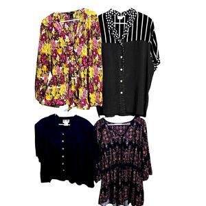 Women's 2X 18W 20W Tops Shirts Blouses Wholesale Bulk Lot 4 Plus Size XXL 2XL